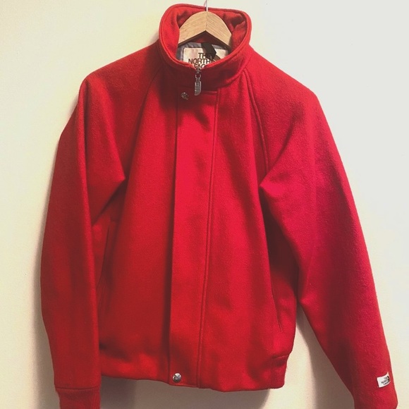 *VINTAGE* Wool North Face Bomber Jacket - Picture 1 of 9